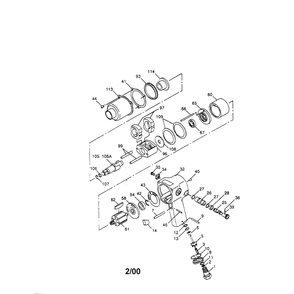 Impact Wrench Diagram and Parts List for CP733-2  Chicago Pneumatic Wrench